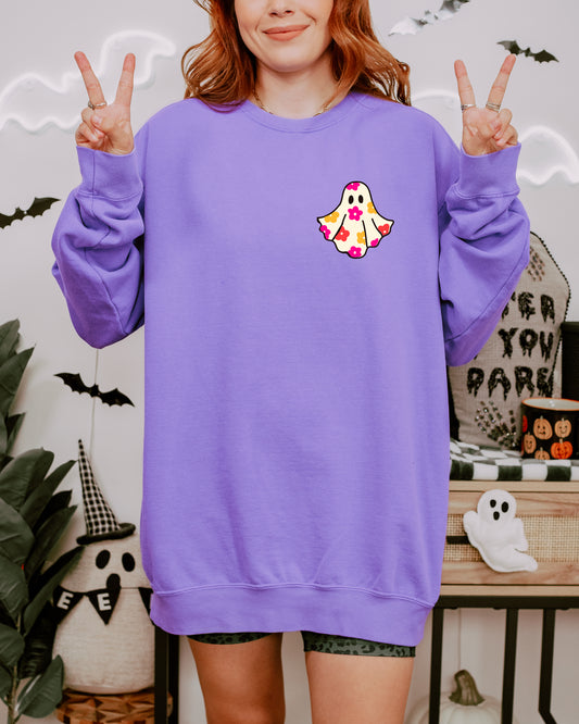 Floral Ghostie Crewneck