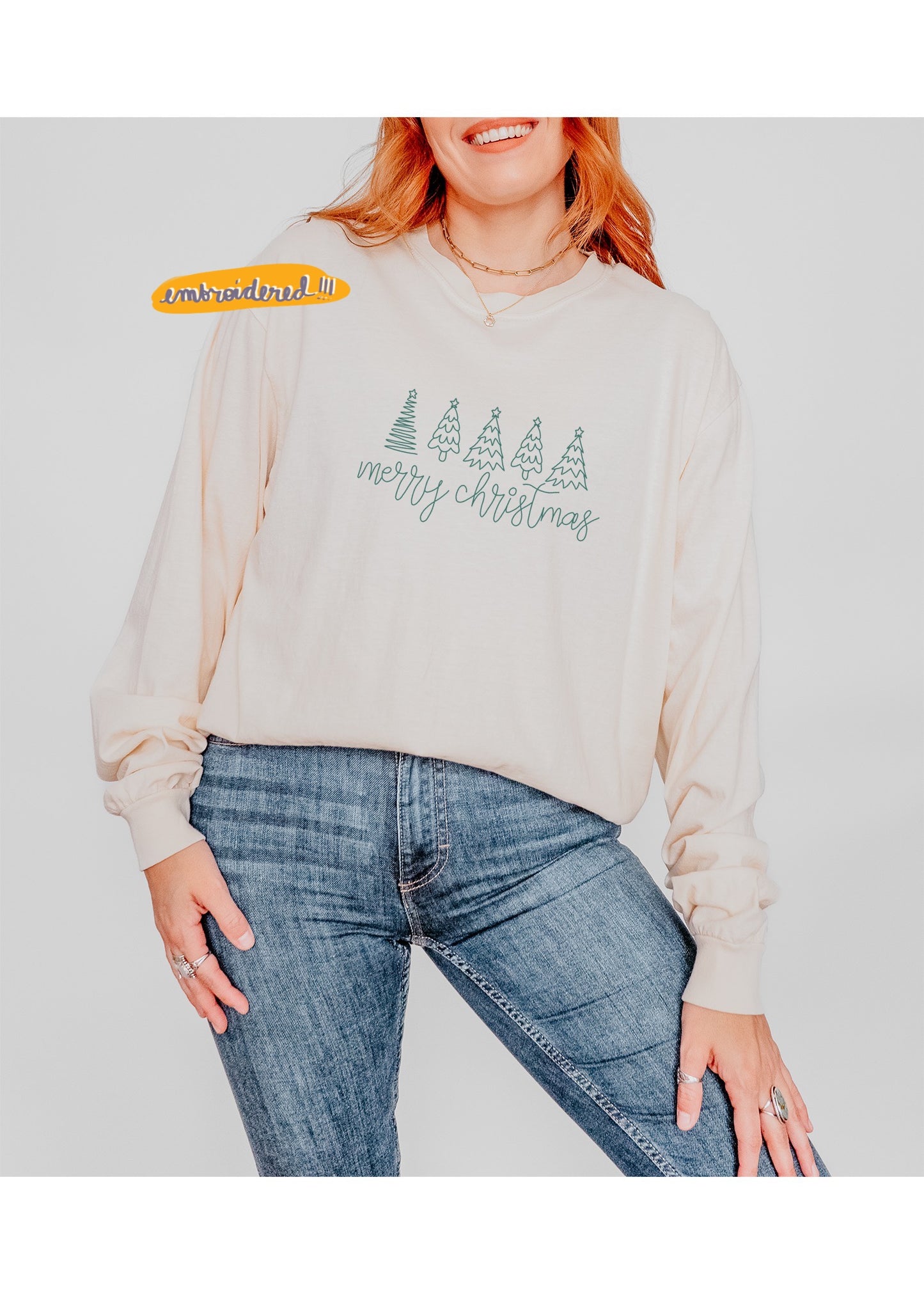 Merry Christmas Trees Crewneck