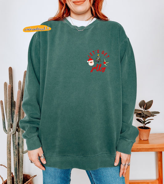 Let’s get Jolly Embroidered Crewneck