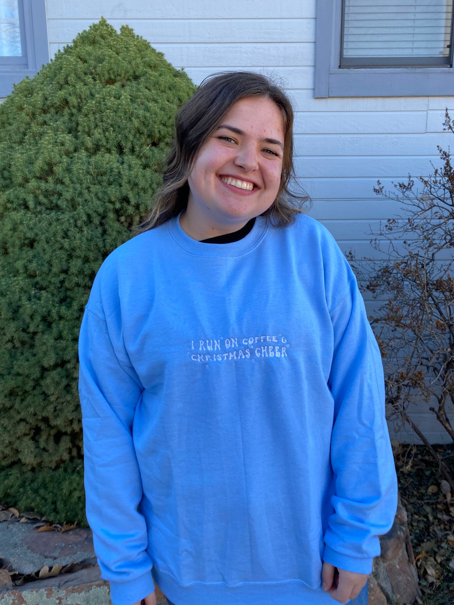 Coffee and Christmas Cheer Crewneck Sweatshirt